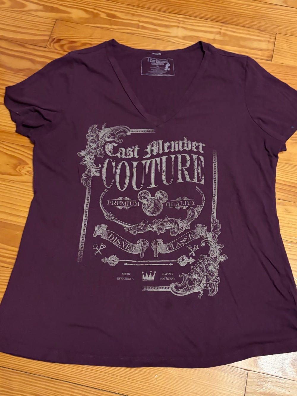 Disney Plum V-Neck Couture Graphic Tee